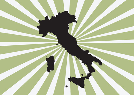 italy map and flag idea designのイラスト素材