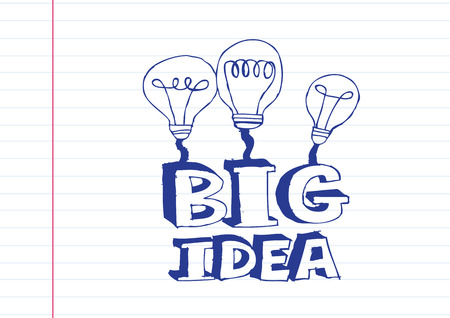 big idea Light bulb  illustration iconのイラスト素材
