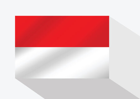  illustration of the flag of Indonesiaのイラスト素材