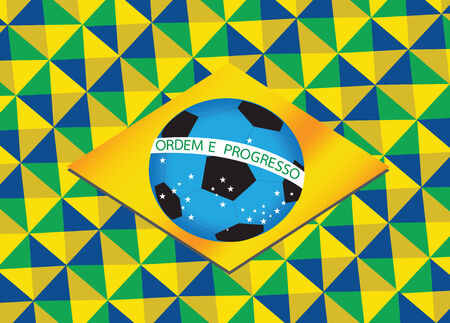 Abstract background Brazil flag concept idea designのイラスト素材