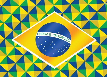 Abstract background Brazil flag concept idea designのイラスト素材