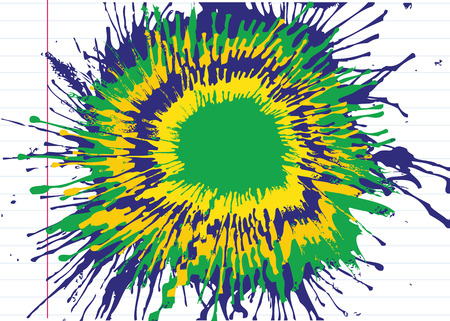 illustration Abstract background form watercolor in brazil color themes idea designのイラスト素材