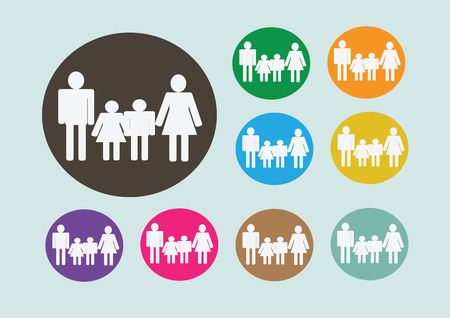 Pictograms Family Icon Sign Symbol Pictogramのイラスト素材