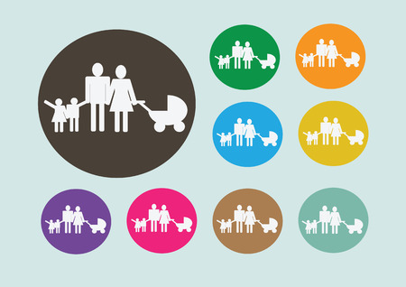 Pictograms family Icon Sign Symbol Pictogramのイラスト素材