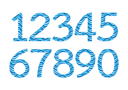 Numbers set in  illustration ,  abstract number のイラスト素材