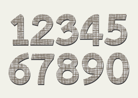 Numbers set in  illustration ,  abstract number のイラスト素材