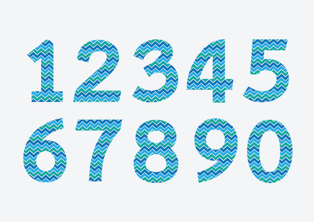 Numbers set in  illustration ,  abstract number のイラスト素材