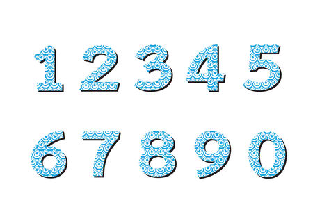 Numbers set  illustration