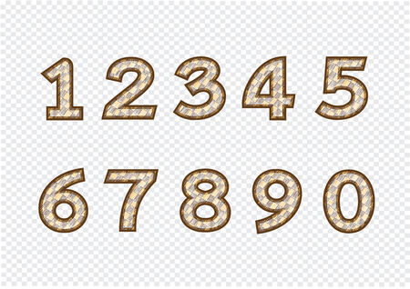 Numbers set  illustrationのイラスト素材