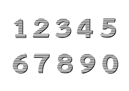 Numbers set  illustrationのイラスト素材