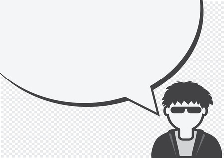 People icon and  peoples talking Speech Bubble のイラスト素材