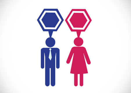 Man People Thinking Talking Conversation Icon Symbol Sign Pictogramのイラスト素材