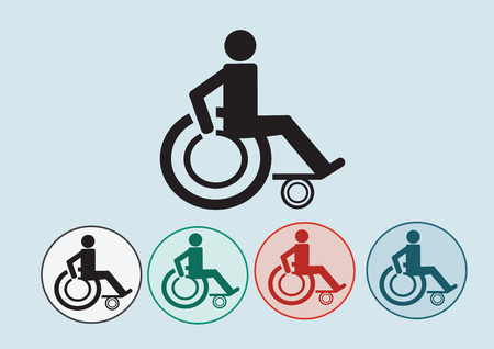 Wheelchair Handicap Icon designのイラスト素材
