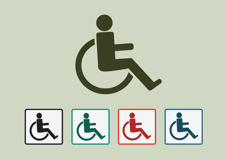 Wheelchair Handicap Icon designのイラスト素材