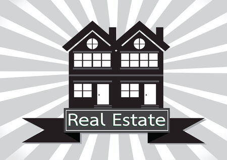 Real Estate  House  Building icon designのイラスト素材