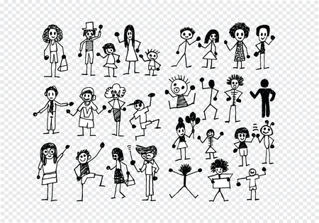 people activity  icons in illustrationのイラスト素材