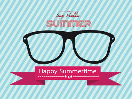 Summer concept idea design cardのイラスト素材
