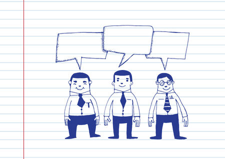 Business Man Speech Bubbleのイラスト素材