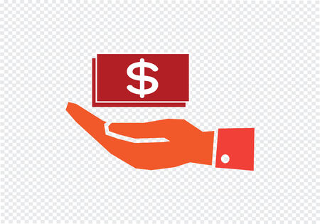 Hand Dollar Iconのイラスト素材