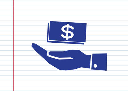 Hand Dollar Iconのイラスト素材