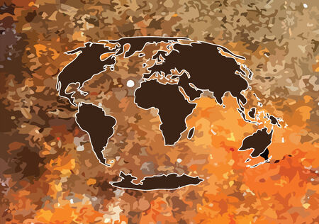 world map and  globe Illustrationのイラスト素材