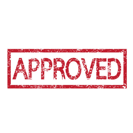 stamp approved text illustrationのイラスト素材