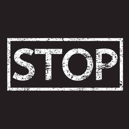 stamps word stop illustrationのイラスト素材