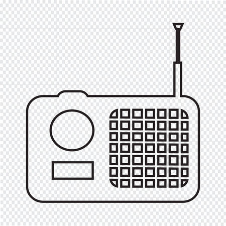 radio icon illustrationのイラスト素材
