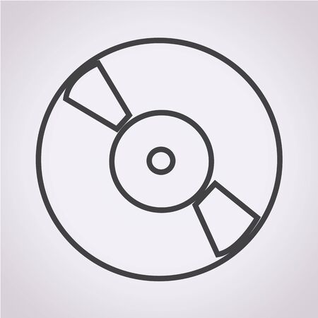 Retro vinyl record iconのイラスト素材