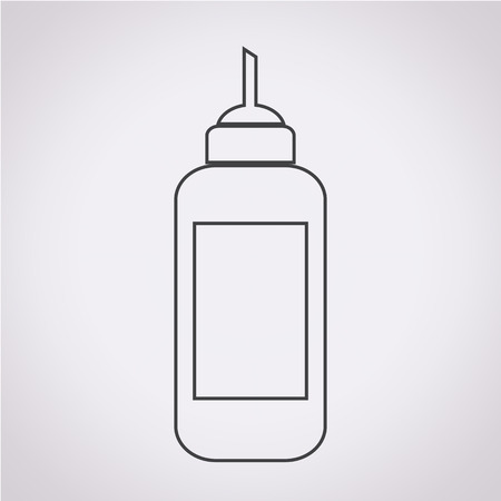 ketchup bottle iconのイラスト素材