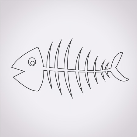 Fish skeletonのイラスト素材