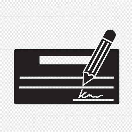 cheque iconのイラスト素材