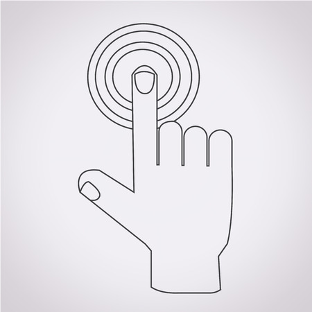 hand click iconのイラスト素材