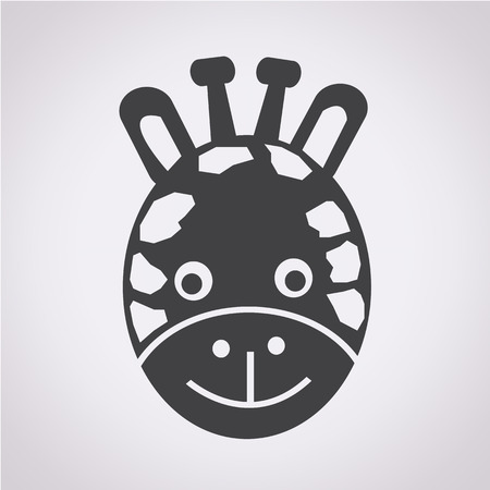 Giraffe Face Iconのイラスト素材