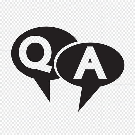 Q&A symbol ,Question answer iconのイラスト素材