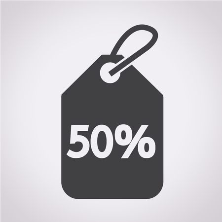 50% sale price tag iconのイラスト素材