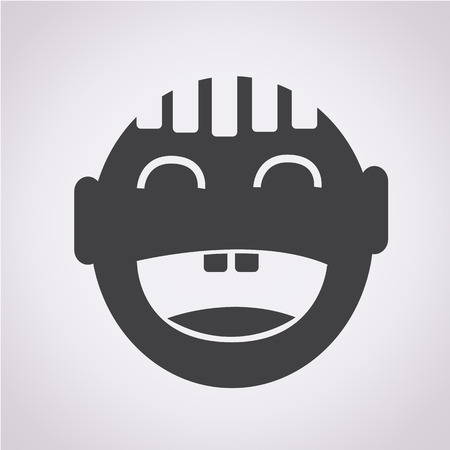 happy boy iconのイラスト素材