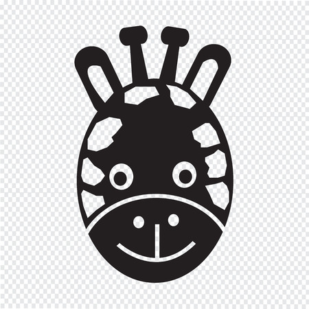 Giraffe Face Iconのイラスト素材