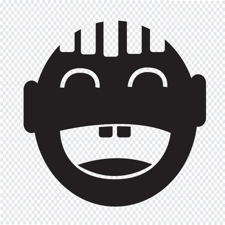 happy boy iconのイラスト素材