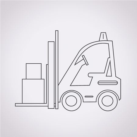 Forklift truck iconのイラスト素材