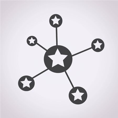 Social star network iconのイラスト素材