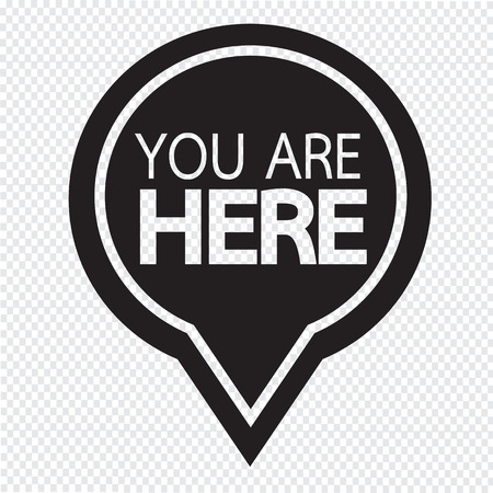 You are here iconのイラスト素材