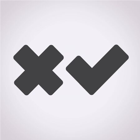 check mark icon Wrong and rightのイラスト素材