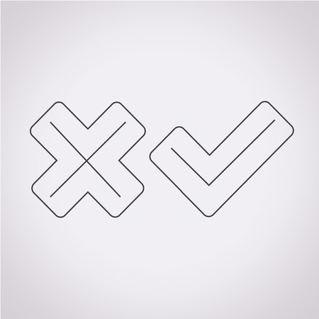 check mark icon Wrong and rightのイラスト素材