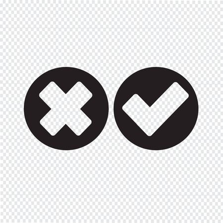 check mark icon Wrong and rightのイラスト素材