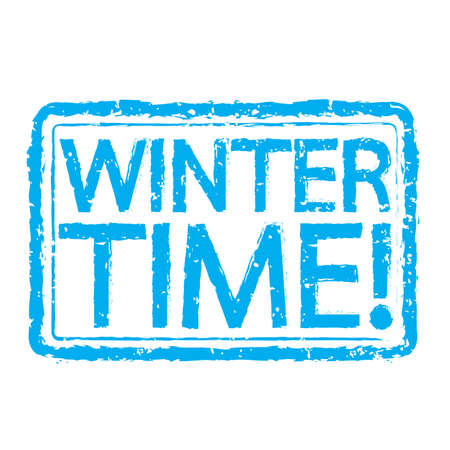 winter stamp text designのイラスト素材