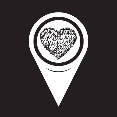 Map Pointer Heart Iconのイラスト素材