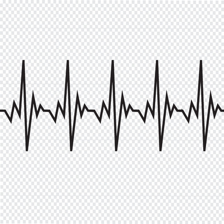 Heart beat cardiogram iconのイラスト素材