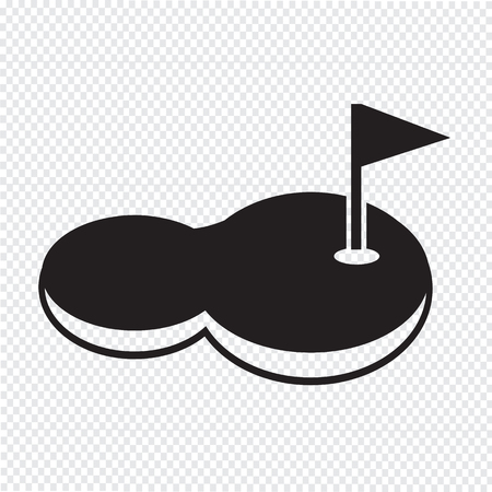 golf court iconのイラスト素材