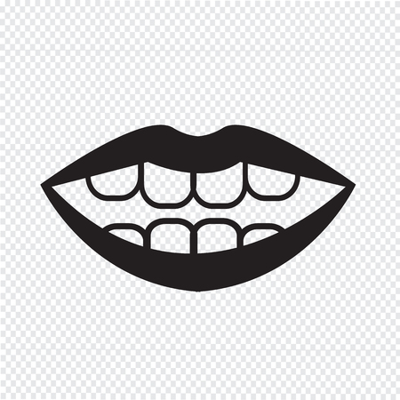 mouth iconのイラスト素材